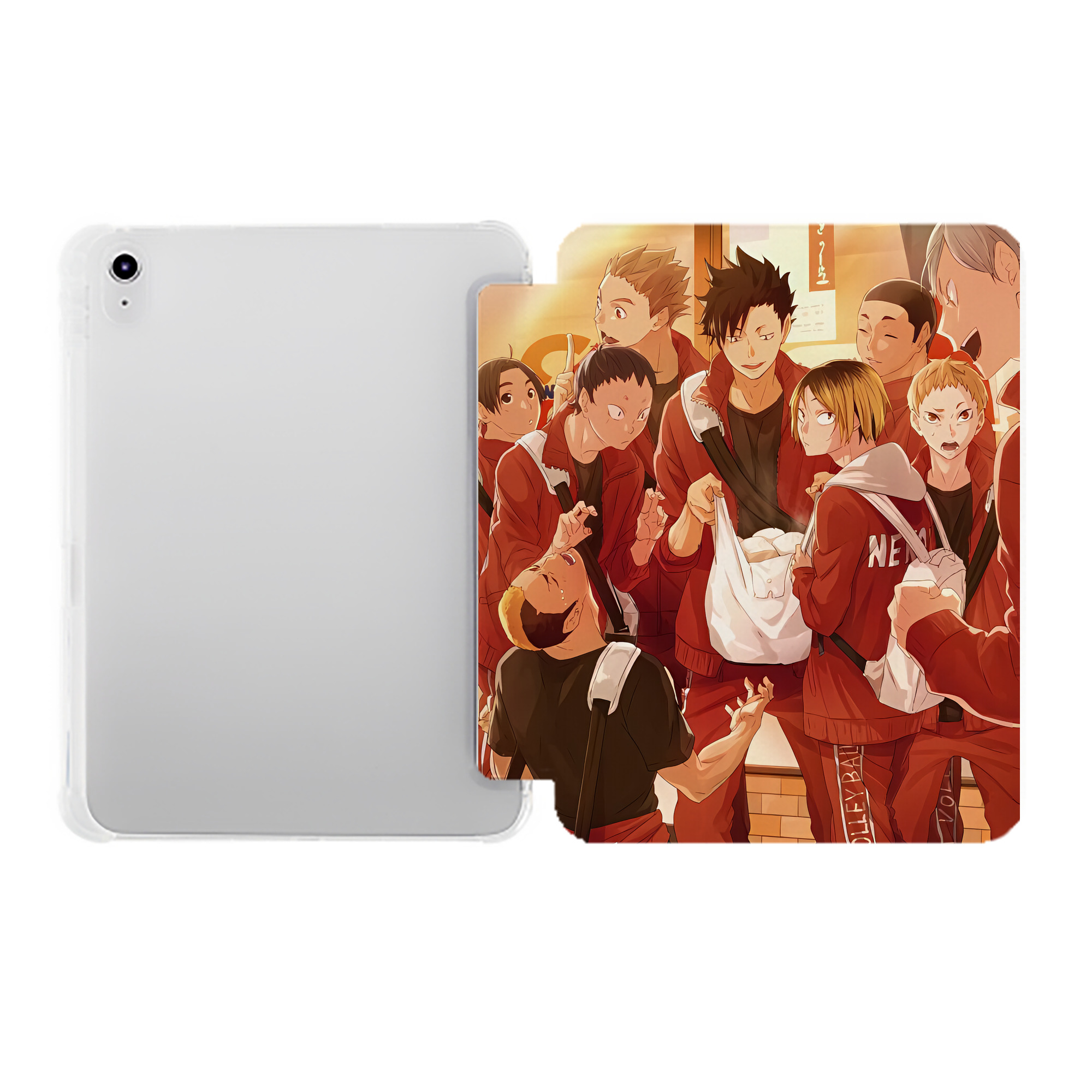 （画像用） ハイキュー!! Haikyu!! IPad ケース ペン収納付き 三つ折りスタンド PUレザー×シリコン 対応機種9.5/10.5/10.9インチ